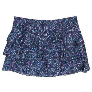 Tiered Cotton Floral Express Skirt